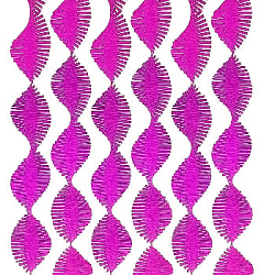 Гирлянда из гофрированной бумаги 280х15 см, фуксия