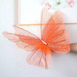 Бабочка из органзы 50 см, персиковый