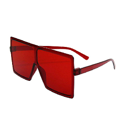 Очки квадратные красные №11