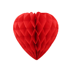 Бумажное украшение "Сердце" 30 см, красный