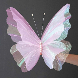 Бабочка из органзы 50 см, розовый
